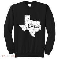 Texas Home Distressed Tx Map With Heart Sweatshirt thumb 0