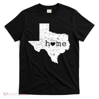 Texas Home Distressed Tx Map With Heart T-Shirt