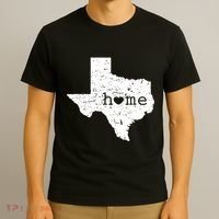 Texas Home Distressed Tx Map With Heart T-Shirt thumb 3