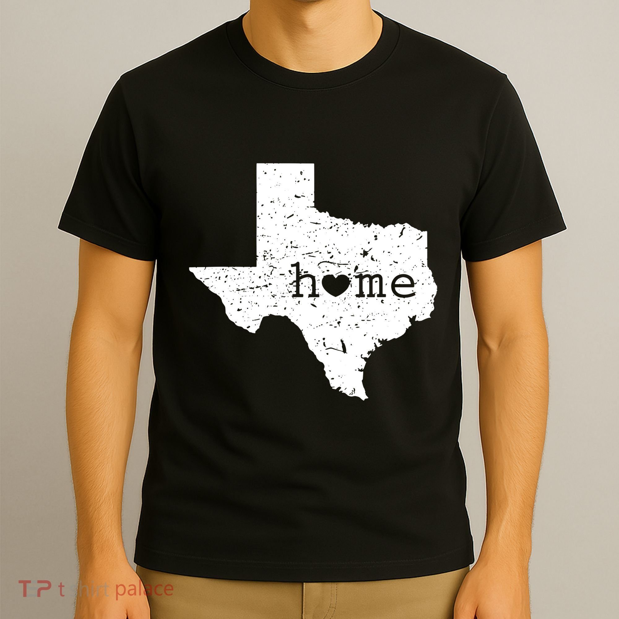 Texas Home Distressed Tx Map With Heart T-Shirt