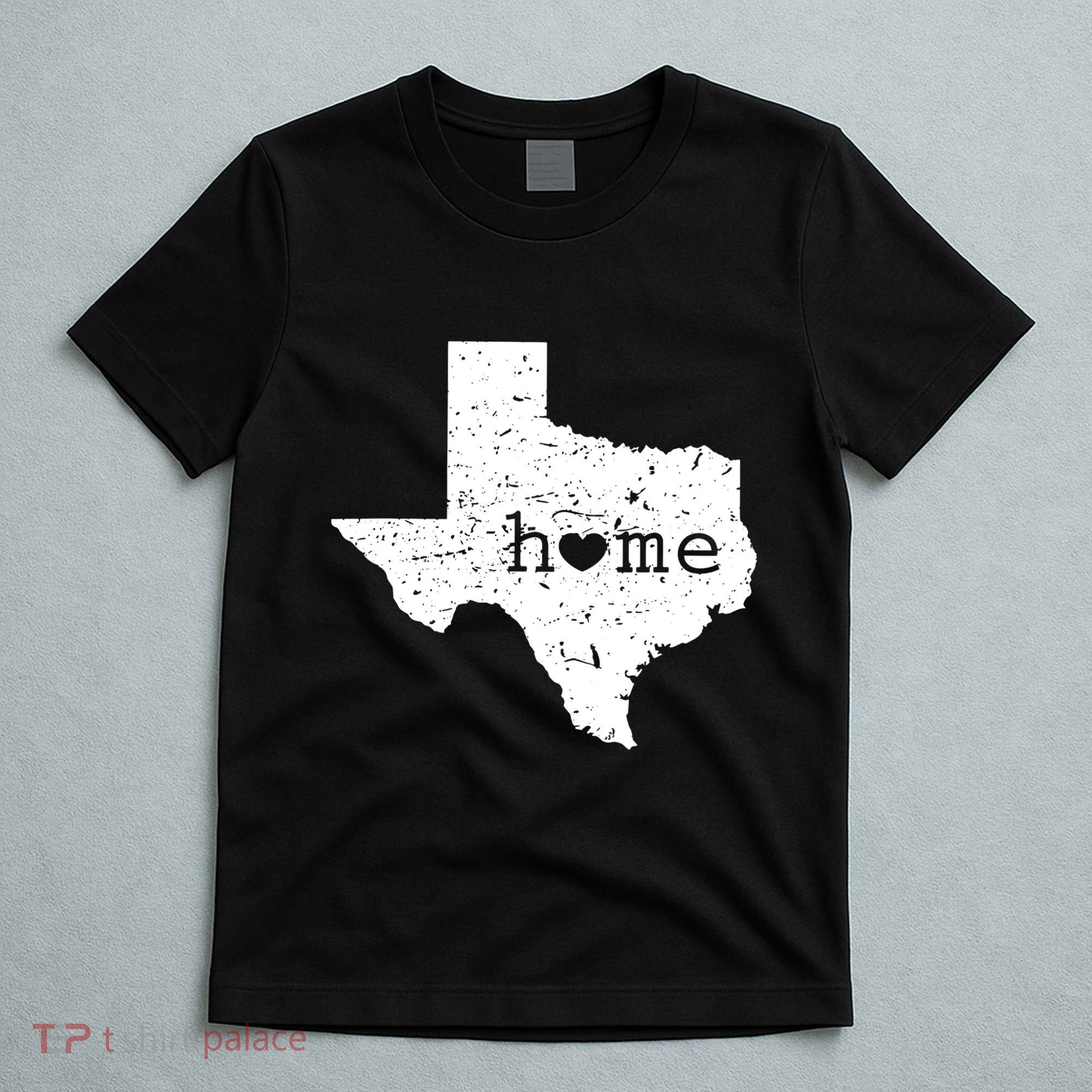 Texas Home Distressed Tx Map With Heart T-Shirt