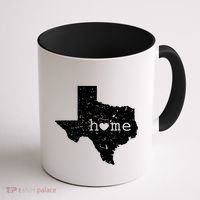 Texas Home Distressed Tx Map With Heart Coffee Mug thumb 1