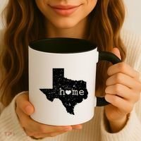 Texas Home Distressed Tx Map With Heart Coffee Mug thumb 3
