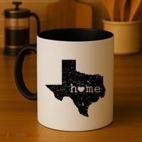 Texas Home Distressed Tx Map With Heart Coffee Mug thumb 4