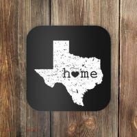 Texas Home Distressed Tx Map With Heart Coaster thumb 0