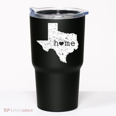 Texas Home Distressed Tx Map With Heart Tumbler