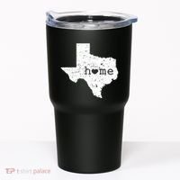 Texas Home Distressed Tx Map With Heart Tumbler thumb 0