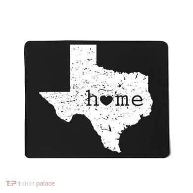 Texas Home Distressed Tx Map With Heart Mousepad