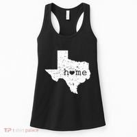Texas Home Distressed Tx Map With Heart Women's Tank Top thumb 0