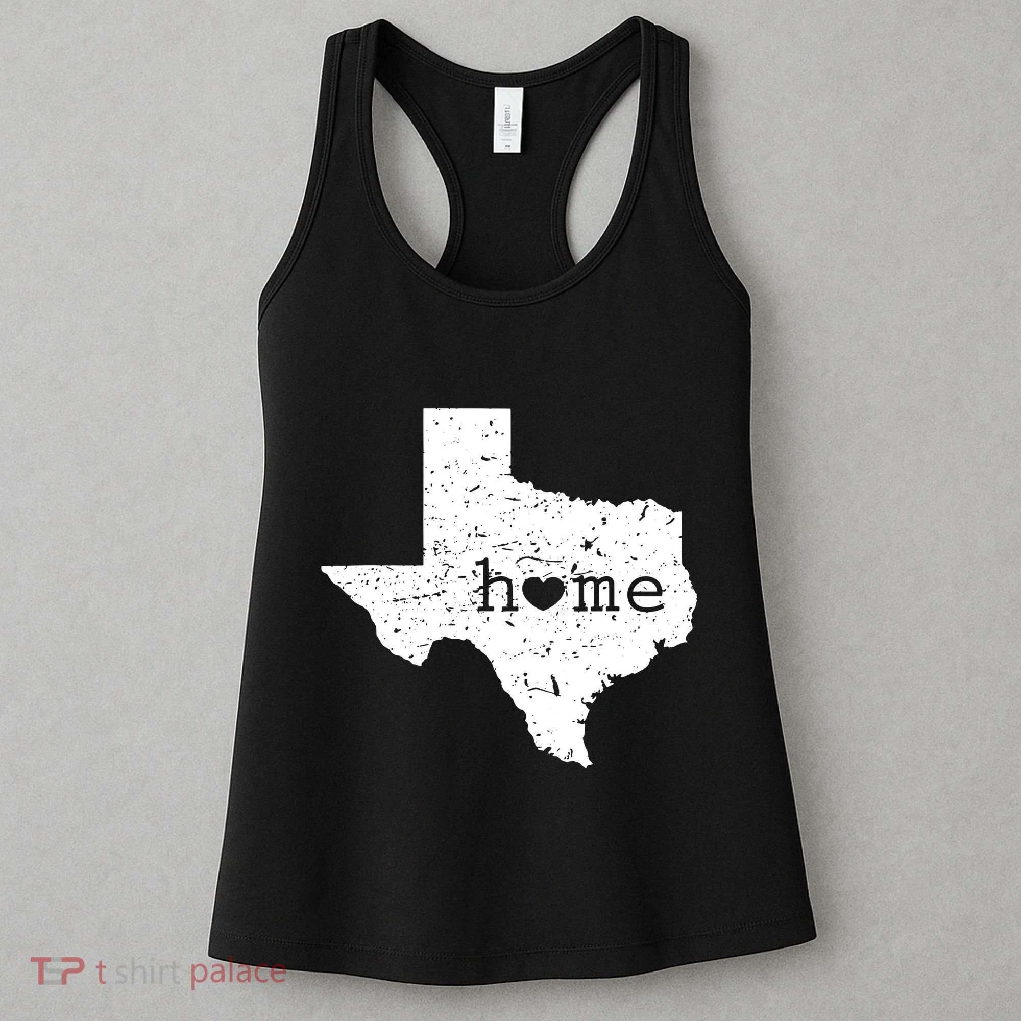 Texas Home Distressed Tx Map With Heart Women's Tank Top
