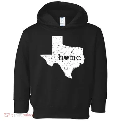 Texas Home Distressed Tx Map With Heart Toddler Hoodie