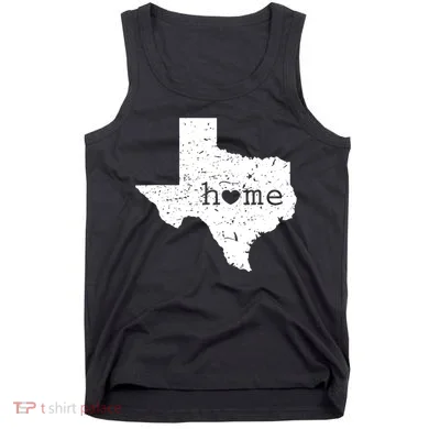 Texas Home Distressed Tx Map With Heart Tank Top
