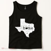 Texas Home Distressed Tx Map With Heart Tank Top thumb 2