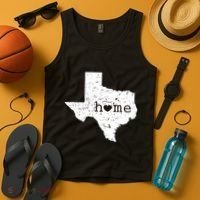 Texas Home Distressed Tx Map With Heart Tank Top thumb 4