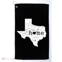 Texas Home Distressed Tx Map With Heart Golf Towel thumb 0
