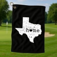 Texas Home Distressed Tx Map With Heart Golf Towel thumb 1