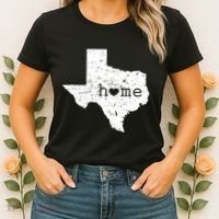 Texas Home Distressed Tx Map With Heart Women's T-Shirt thumb 2