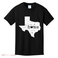 Texas Home Distressed Tx Map With Heart Kids T-Shirt thumb 0