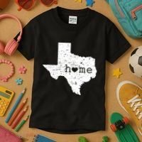 Texas Home Distressed Tx Map With Heart Kids T-Shirt thumb 3