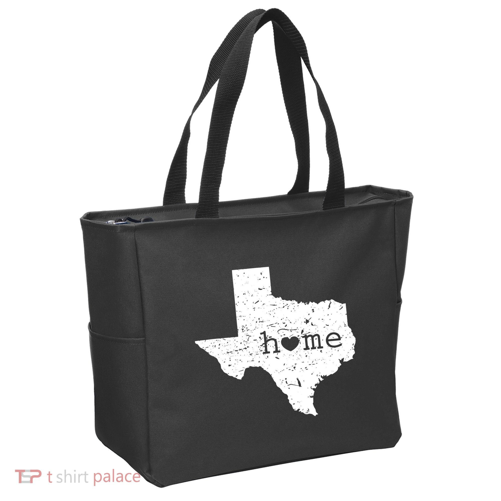 Texas Home Distressed Tx Map With Heart Tote Bag