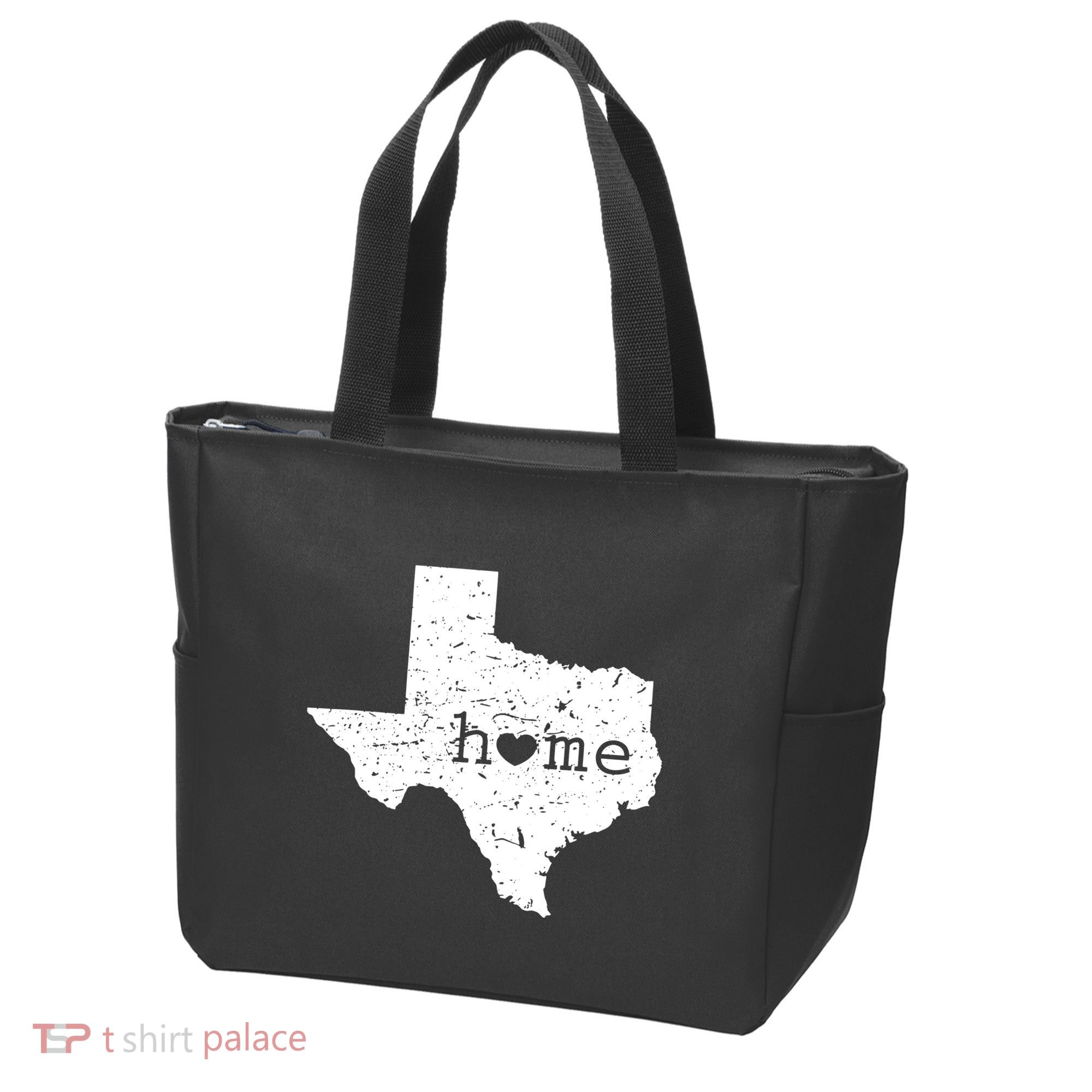 Texas Home Distressed Tx Map With Heart Tote Bag
