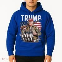 Trump Hunting Duck Hello Hunting Camo Hunting Hoodie thumb 2