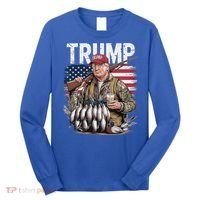 Trump Hunting Duck Hello Hunting Camo Hunting Long Sleeve Shirt thumb 0