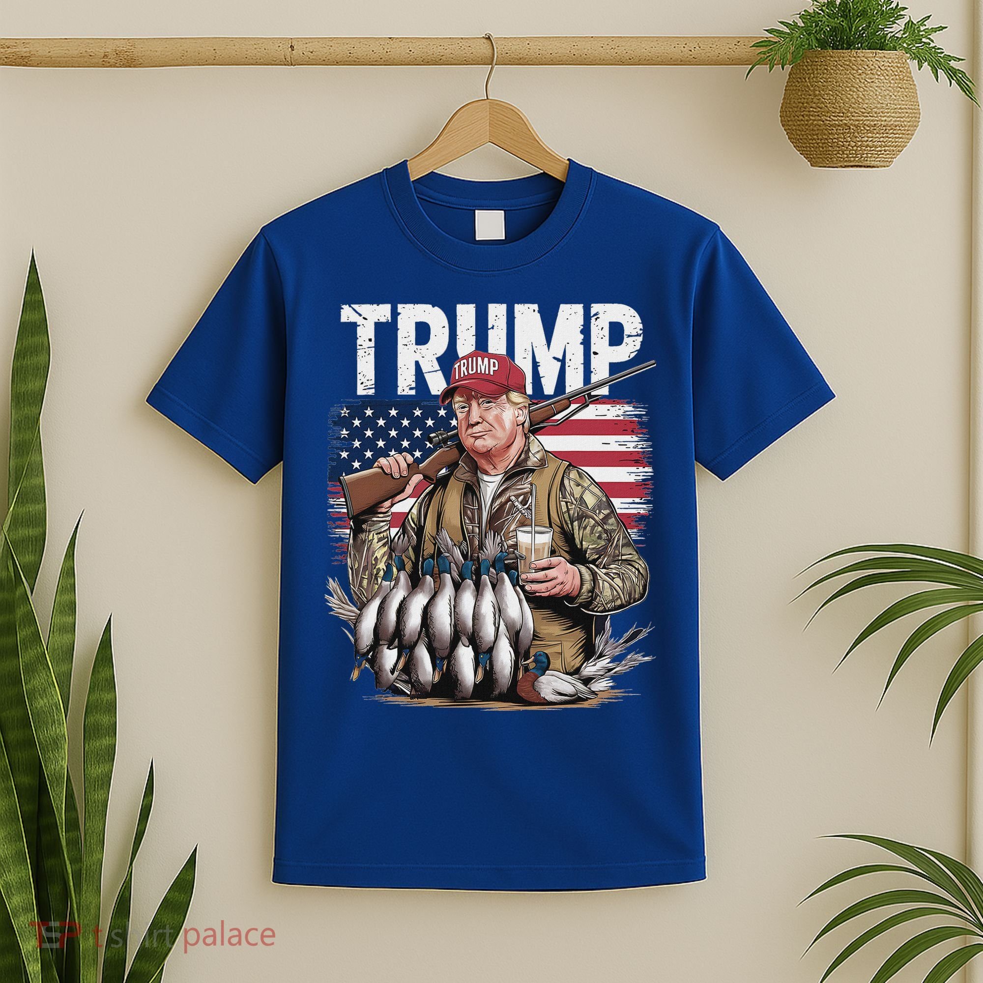 Trump Hunting Duck Hello Hunting Camo Hunting T-Shirt
