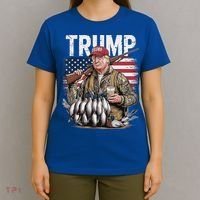 Trump Hunting Duck Hello Hunting Camo Hunting T-Shirt thumb 4