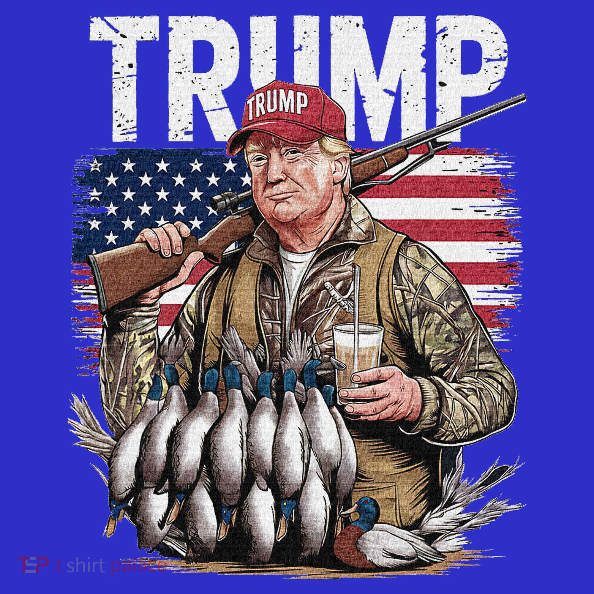 Trump Hunting Duck Hello Hunting Camo Hunting T-Shirt