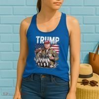 Trump Hunting Duck Hello Hunting Camo Hunting Women's Tank Top thumb 2