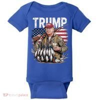 Trump Hunting Duck Hello Hunting Camo Hunting Baby Bodysuit thumb 0