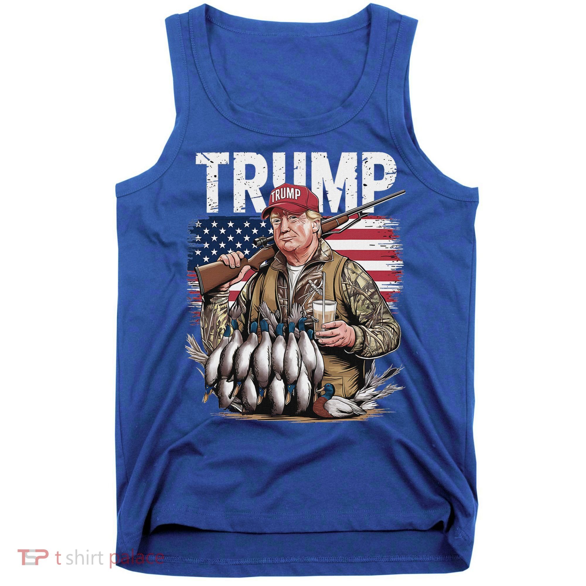 Trump Hunting Duck Hello Hunting Camo Hunting Tank Top