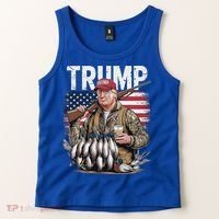 Trump Hunting Duck Hello Hunting Camo Hunting Tank Top thumb 2