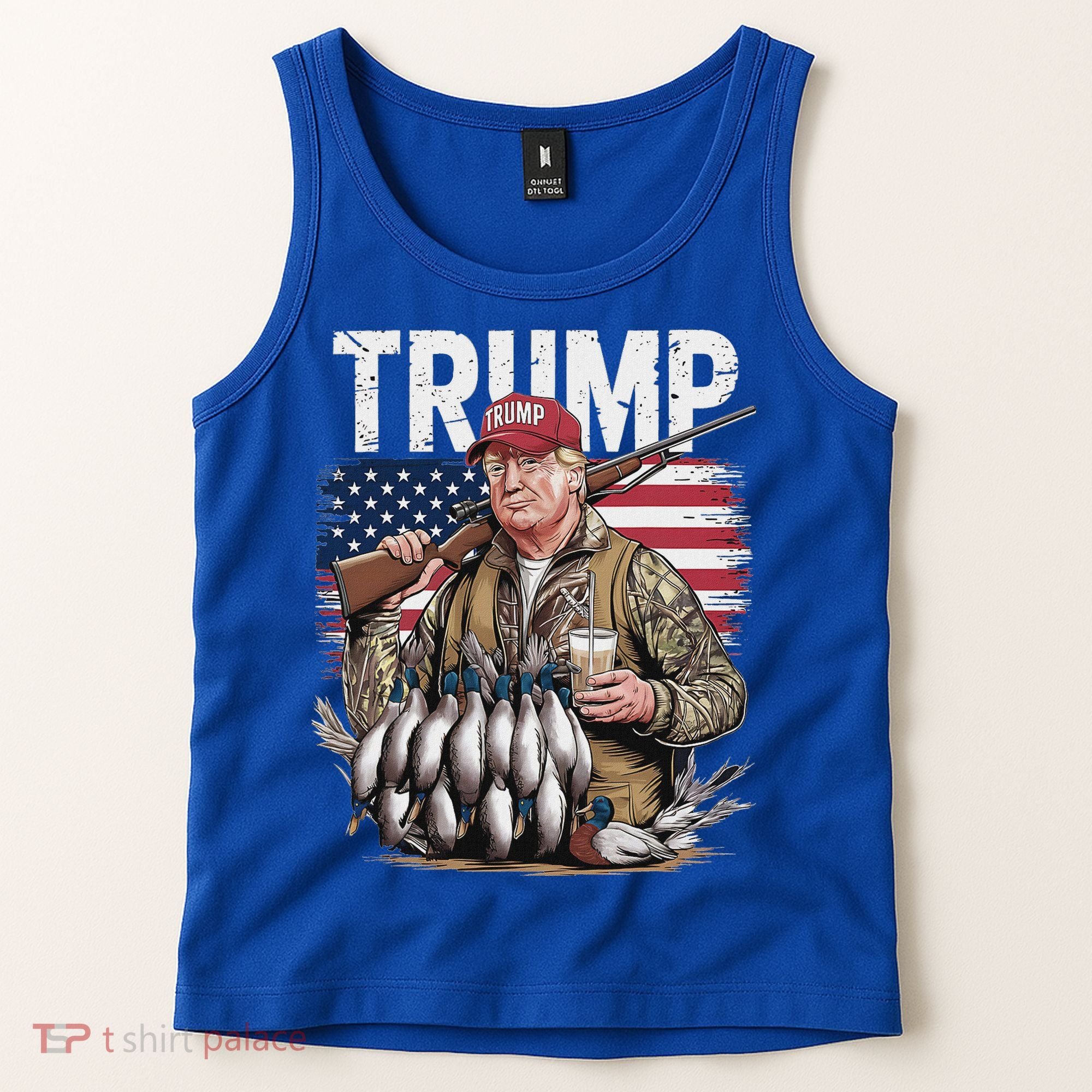 Trump Hunting Duck Hello Hunting Camo Hunting Tank Top