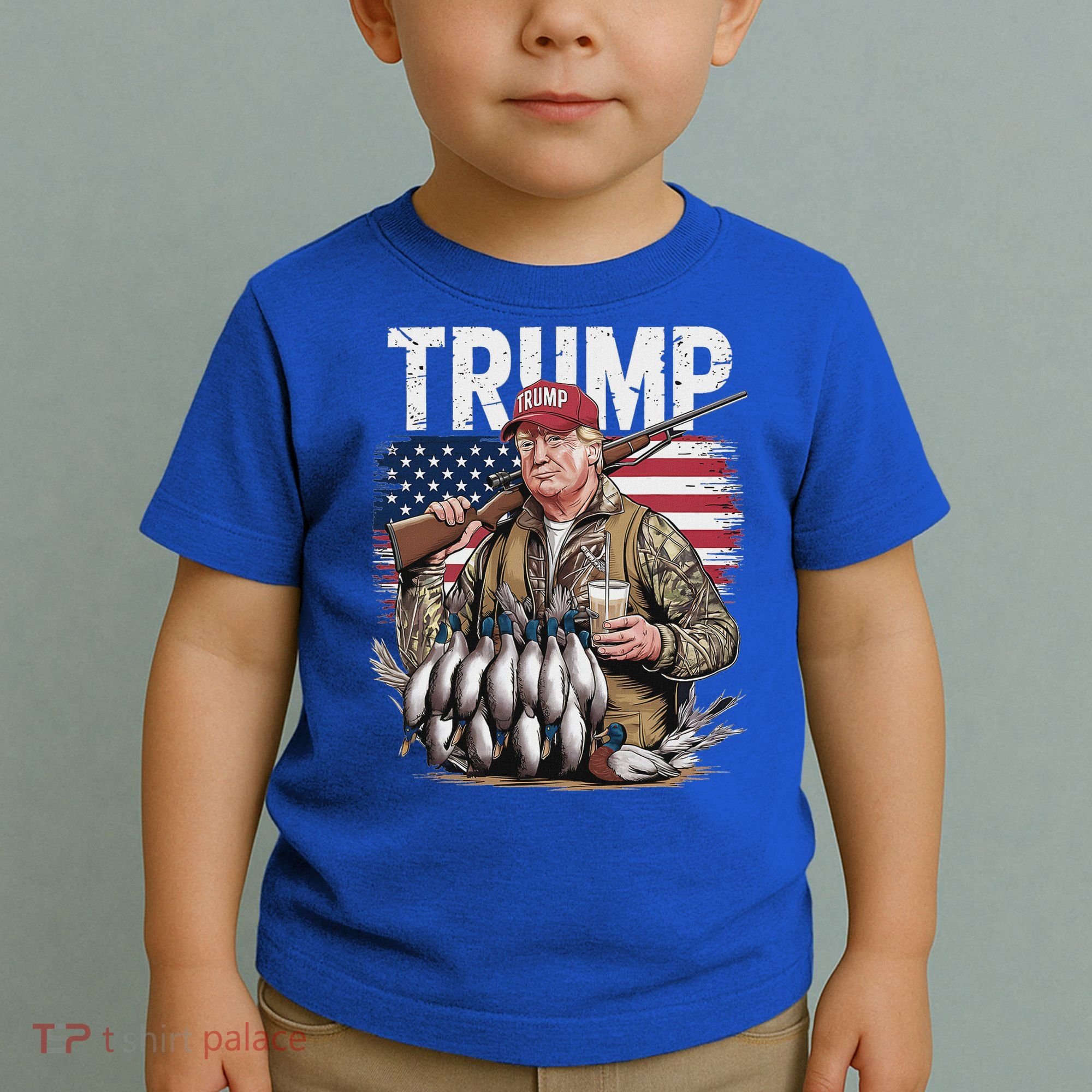Trump Hunting Duck Hello Hunting Camo Hunting Toddler T-Shirt