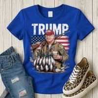 Trump Hunting Duck Hello Hunting Camo Hunting Women's T-Shirt thumb 3