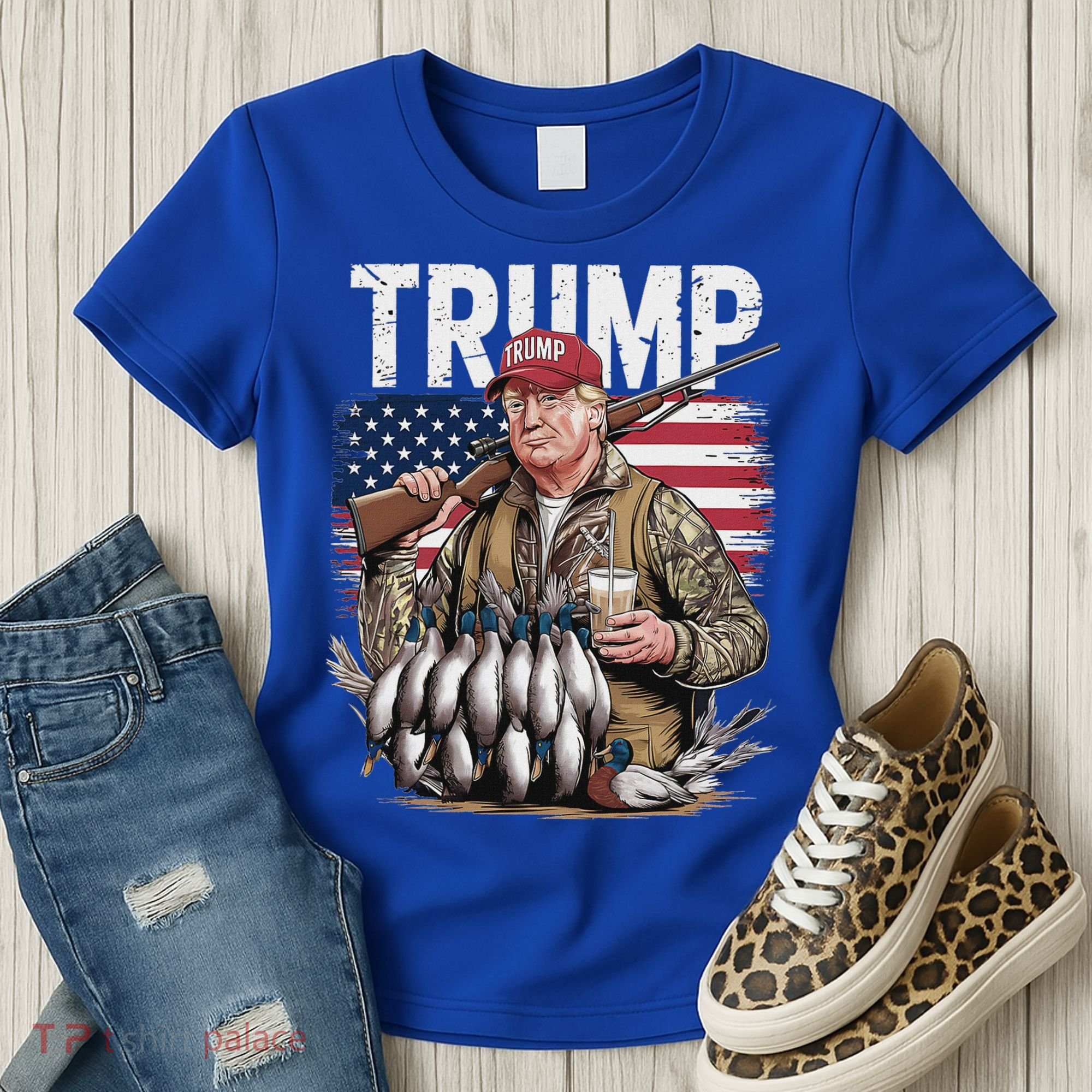 Trump Hunting Duck Hello Hunting Camo Hunting Women's T-Shirt