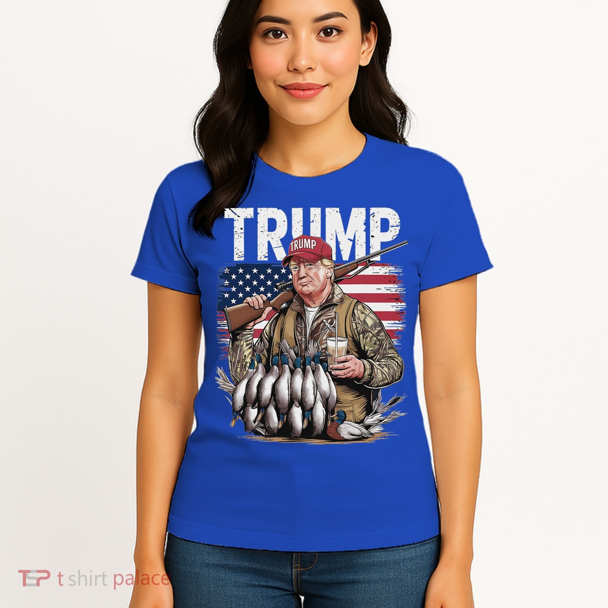 Trump Hunting Duck Hello Hunting Camo Hunting Women's T-Shirt