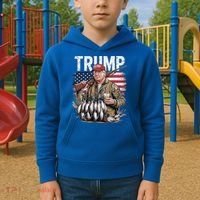 Trump Hunting Duck Hello Hunting Camo Hunting Kids Hoodie thumb 2