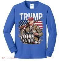 Trump Hunting Duck Hello Hunting Camo Hunting Kids Long Sleeve Shirt thumb 0