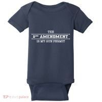 The 2nd Amendment Is My Gun Permit Baby Bodysuit thumb 0