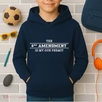 The 2nd Amendment Is My Gun Permit Kids Hoodie thumb 2