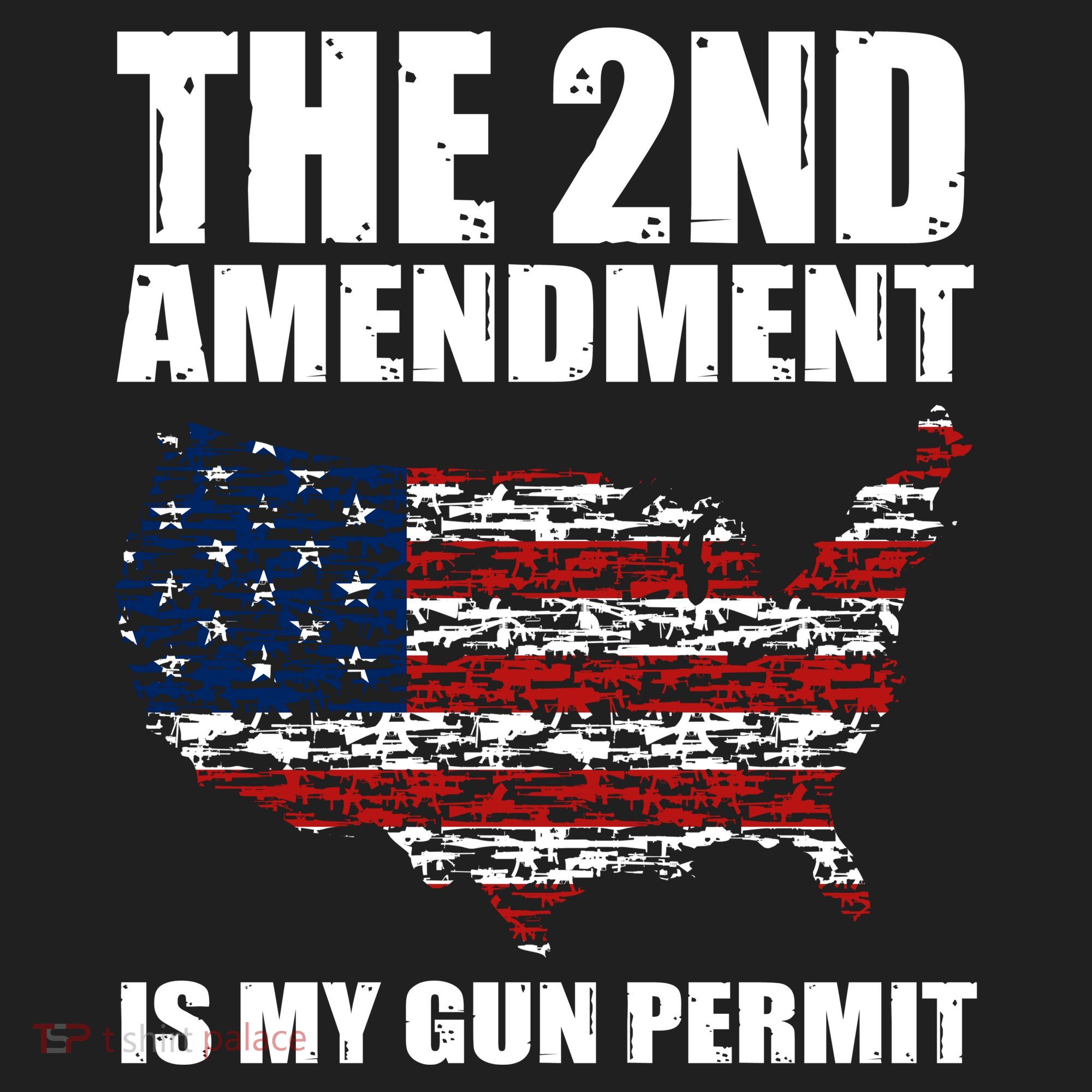 The 2nd Amendment Is My Gun Permit American Gun Flag Women's Sweatshirt