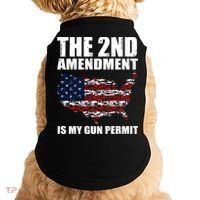 The 2nd Amendment Is My Gun Permit American Gun Flag Doggie Tank thumb 0