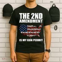 The 2nd Amendment Is My Gun Permit American Gun Flag T-Shirt thumb 6