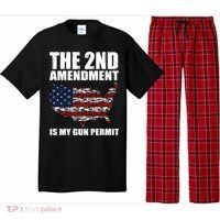 The 2nd Amendment Is My Gun Permit American Gun Flag Pajama Set thumb 0