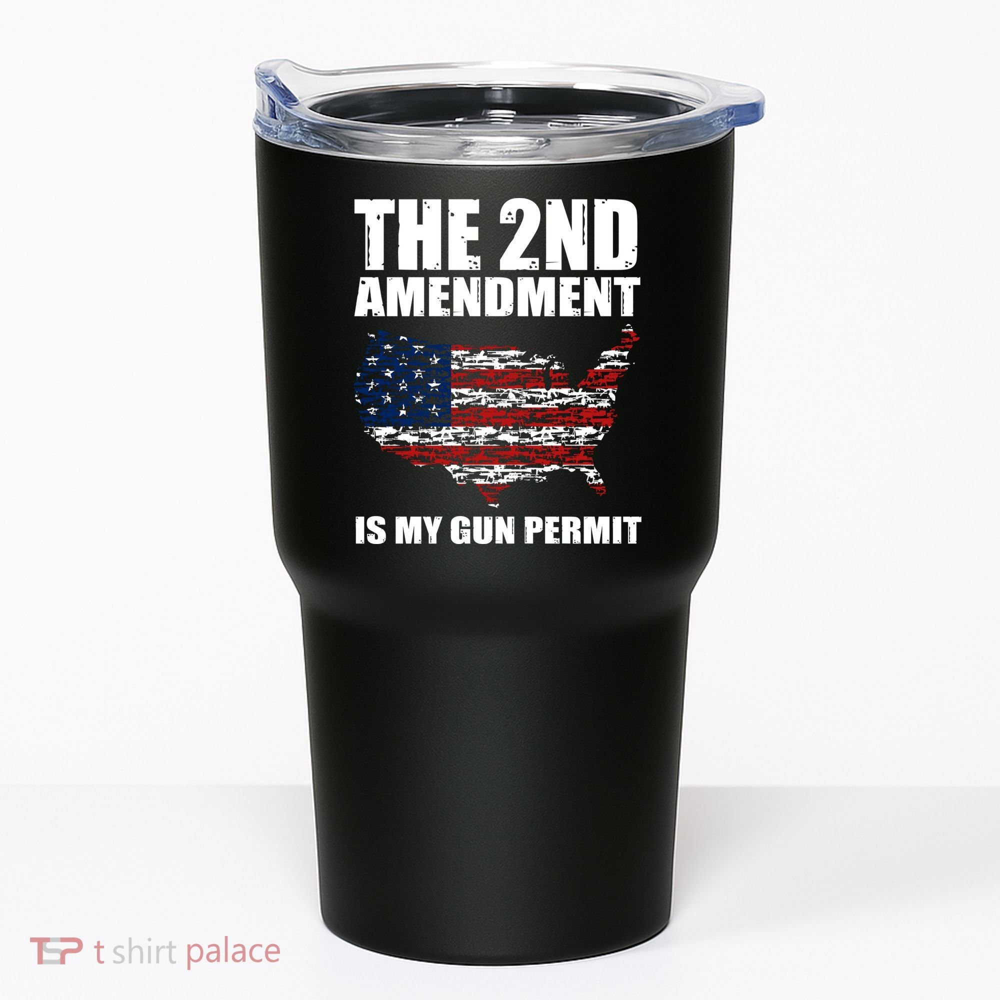 The 2nd Amendment Is My Gun Permit American Gun Flag Tumbler