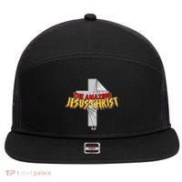 The Amazing Jesus-Christ 7 Panel Mesh Trucker Snapback Hat thumb 0