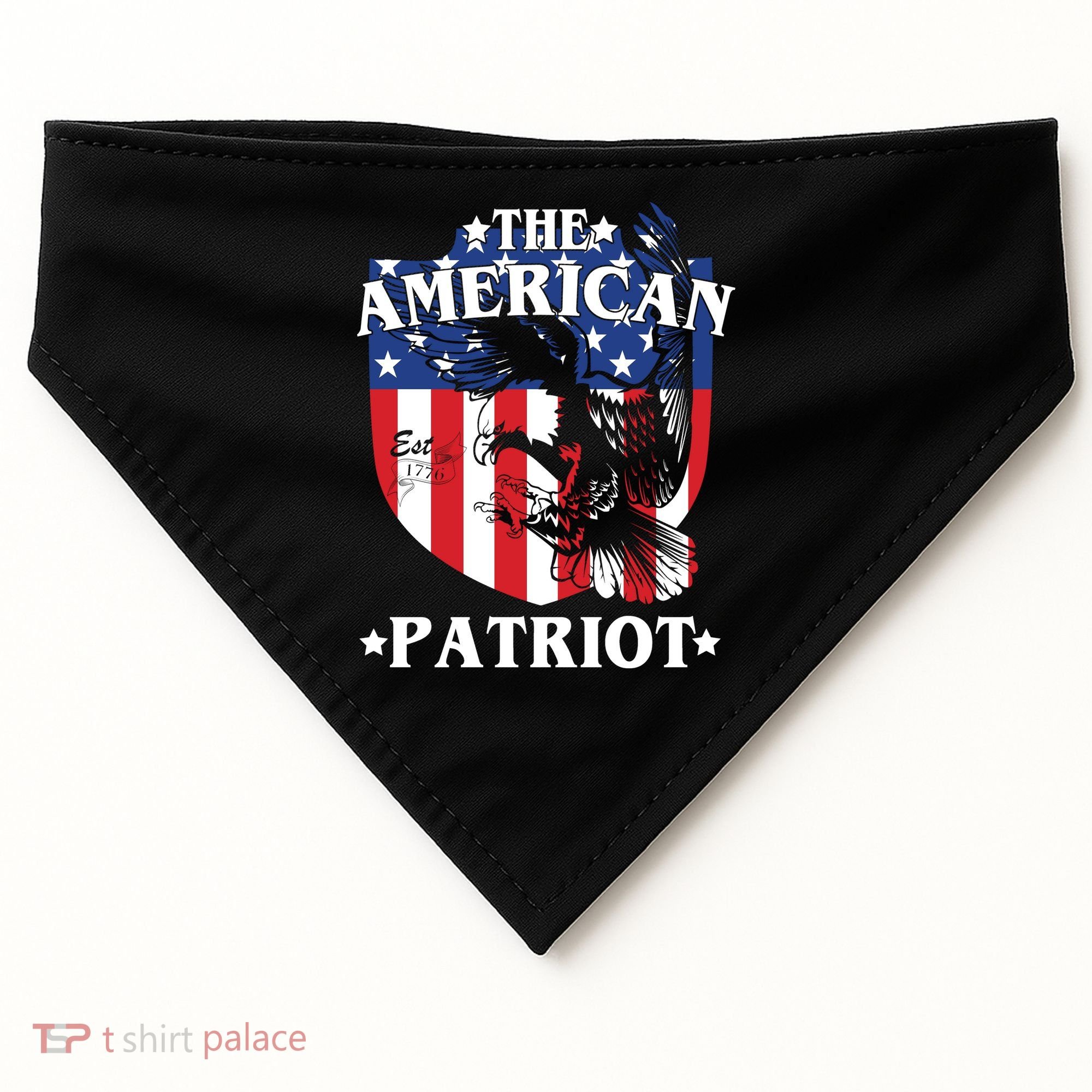 The American Patriot Est 1776 USA-Made Doggie Bandana